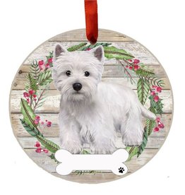 E&S Pets Westie Full Body Wreath Ornament