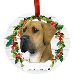 E&S Pets Uncropped Great Dane Wreath Ornament