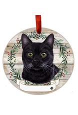 E&S Pets Black Cat Wreath Ornament