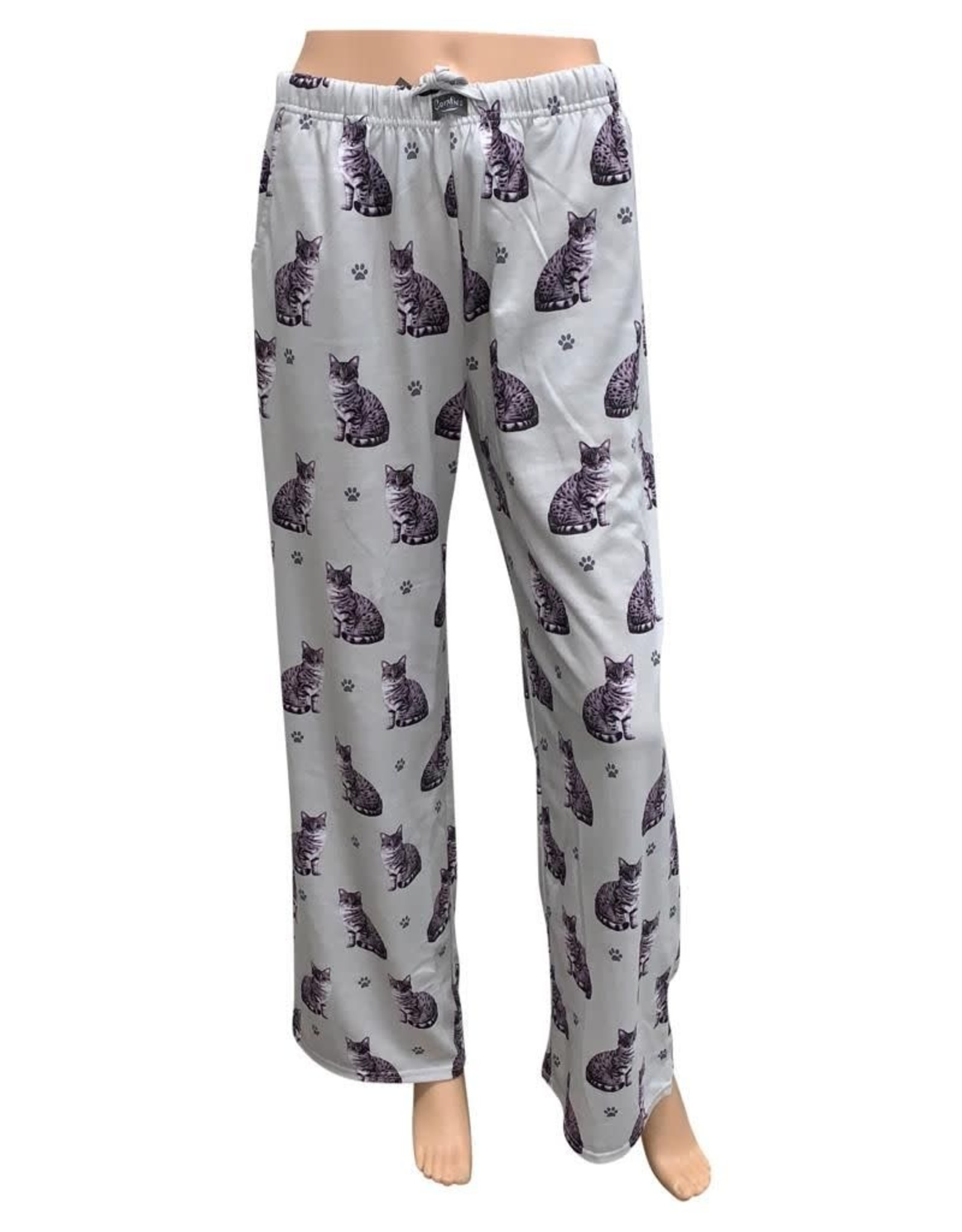 E&S Pets Silver Tabby Cat Pajama Bottoms