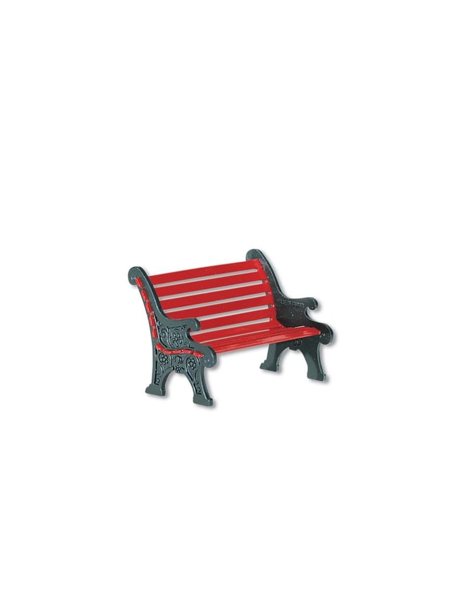 Department 56 Red Wrought Iron Park Bench