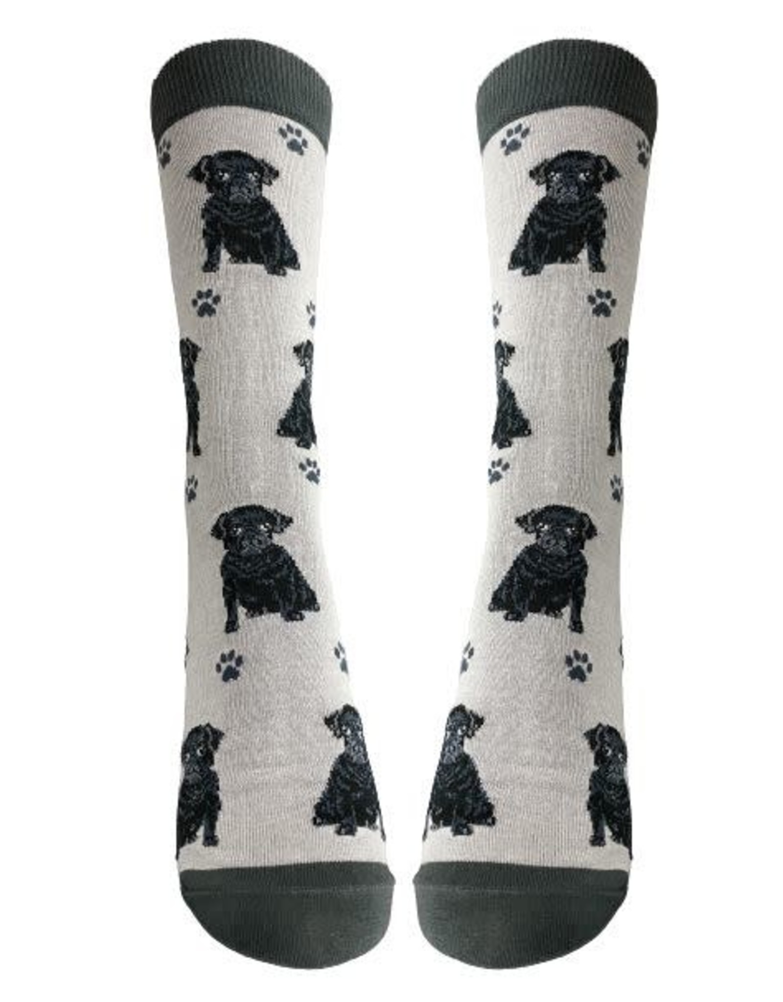 E&S Pets Full Body Black Pug Socks