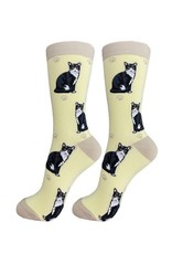 E&S Pets Full Body Black & White Cat Socks