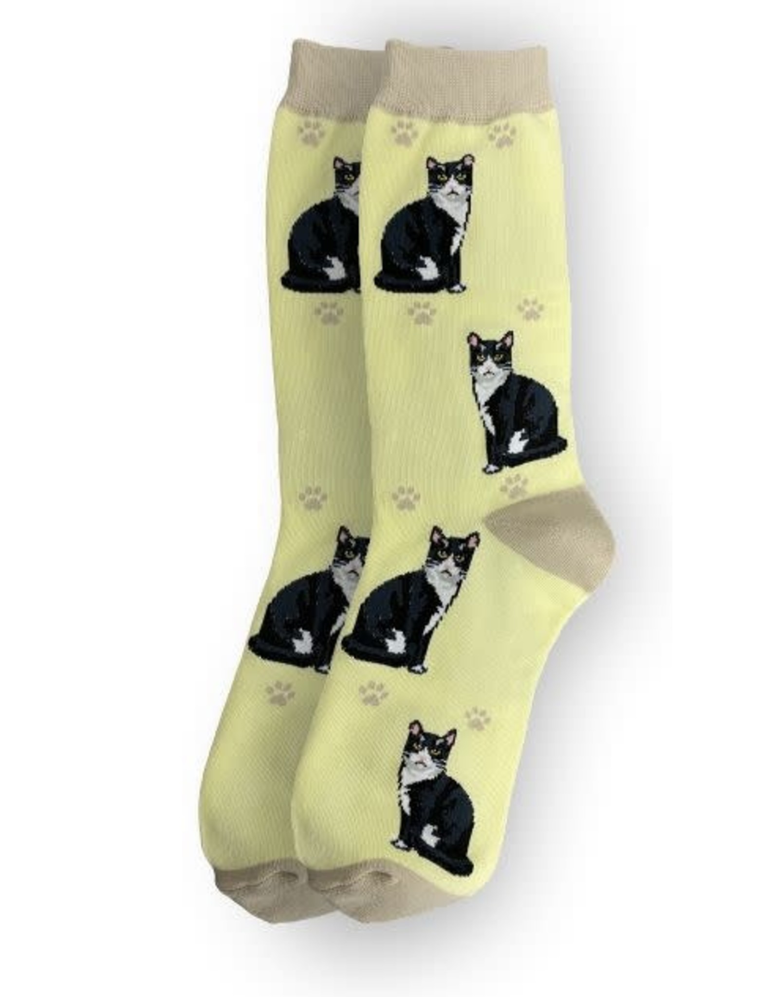 E&S Pets Full Body Black & White Cat Socks