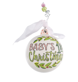 Glory Haus Baby's 1st Pink Eggs Ball Ornament