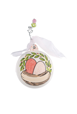 Glory Haus Baby's 1st Pink Eggs Ball Ornament