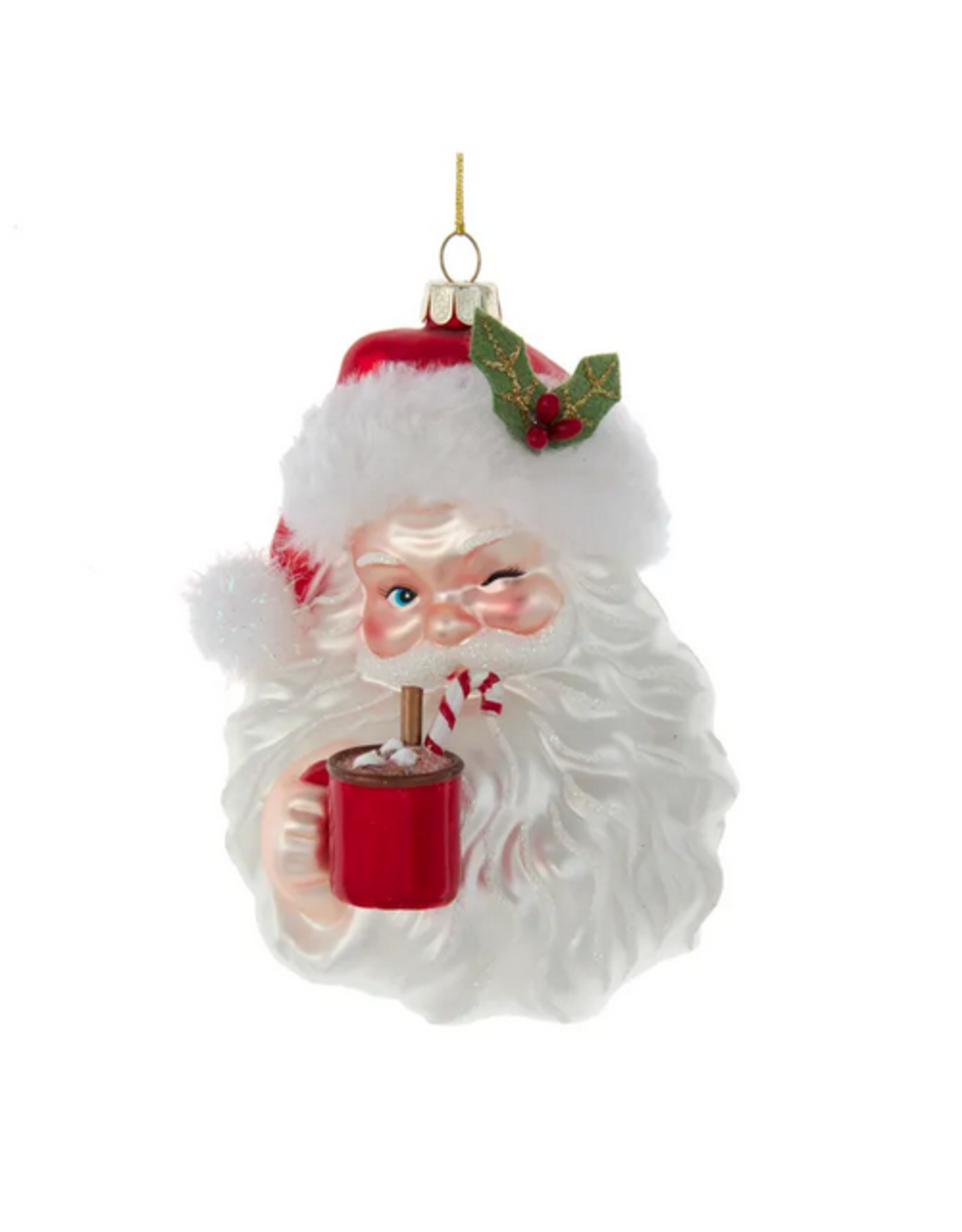 Kurt S. Adler Santa Holding Cocoa Mug Ornament