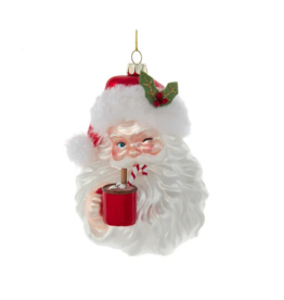 Kurt S. Adler Santa Holding Cocoa Mug Ornament