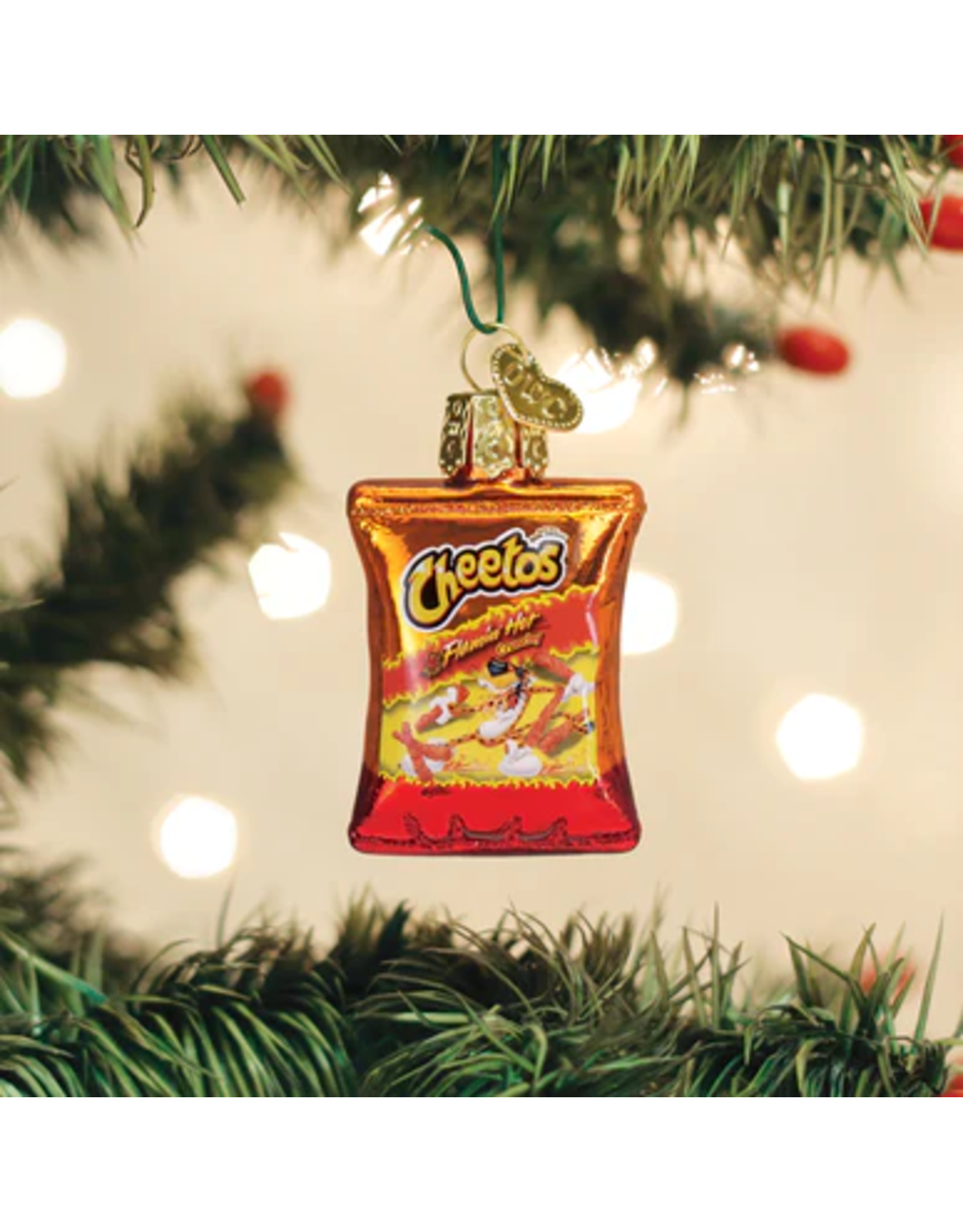 Old World Christmas Mini Flamin' Hot Cheetos Ornament