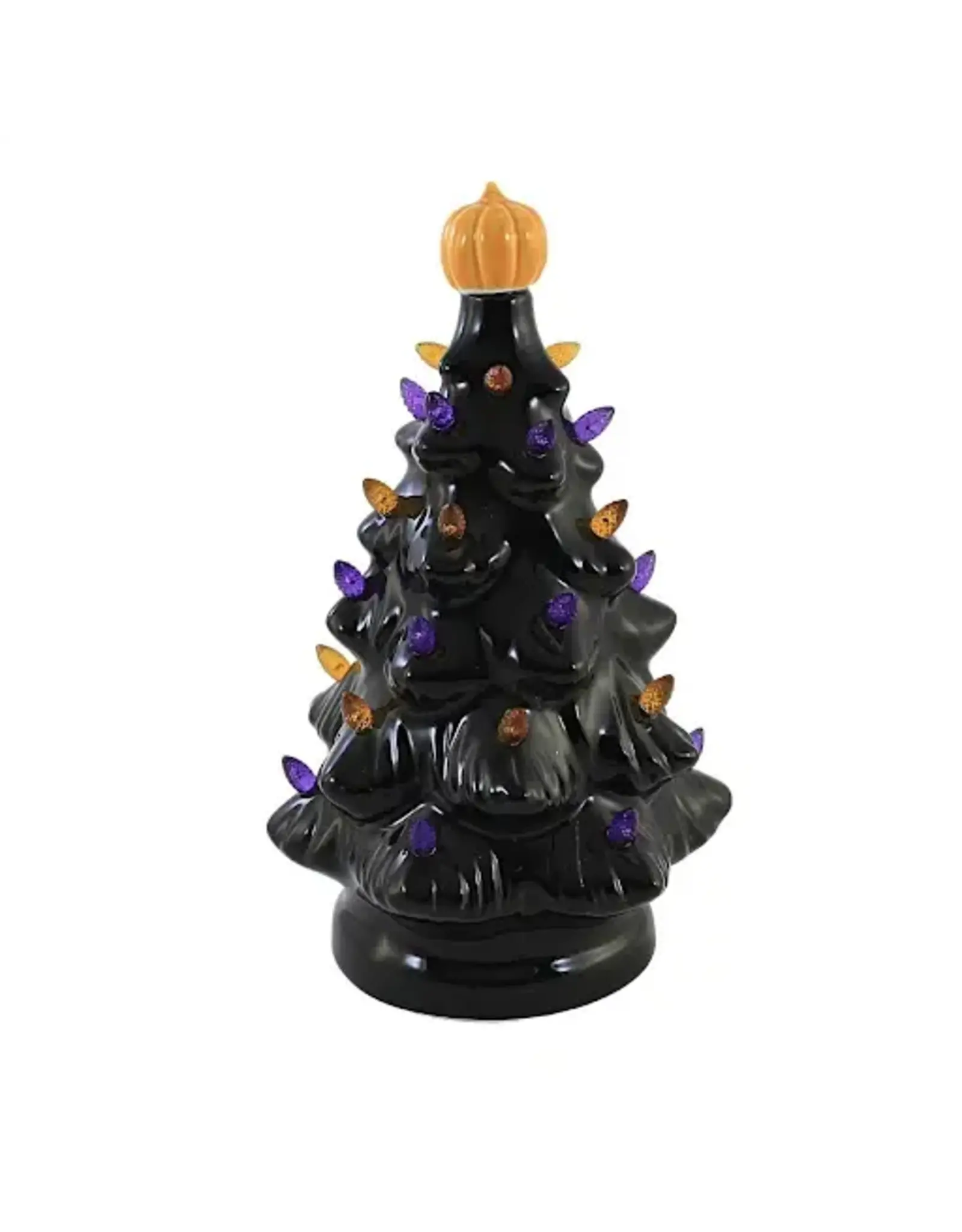 Roman LED Halloween Black Ceramic Tree