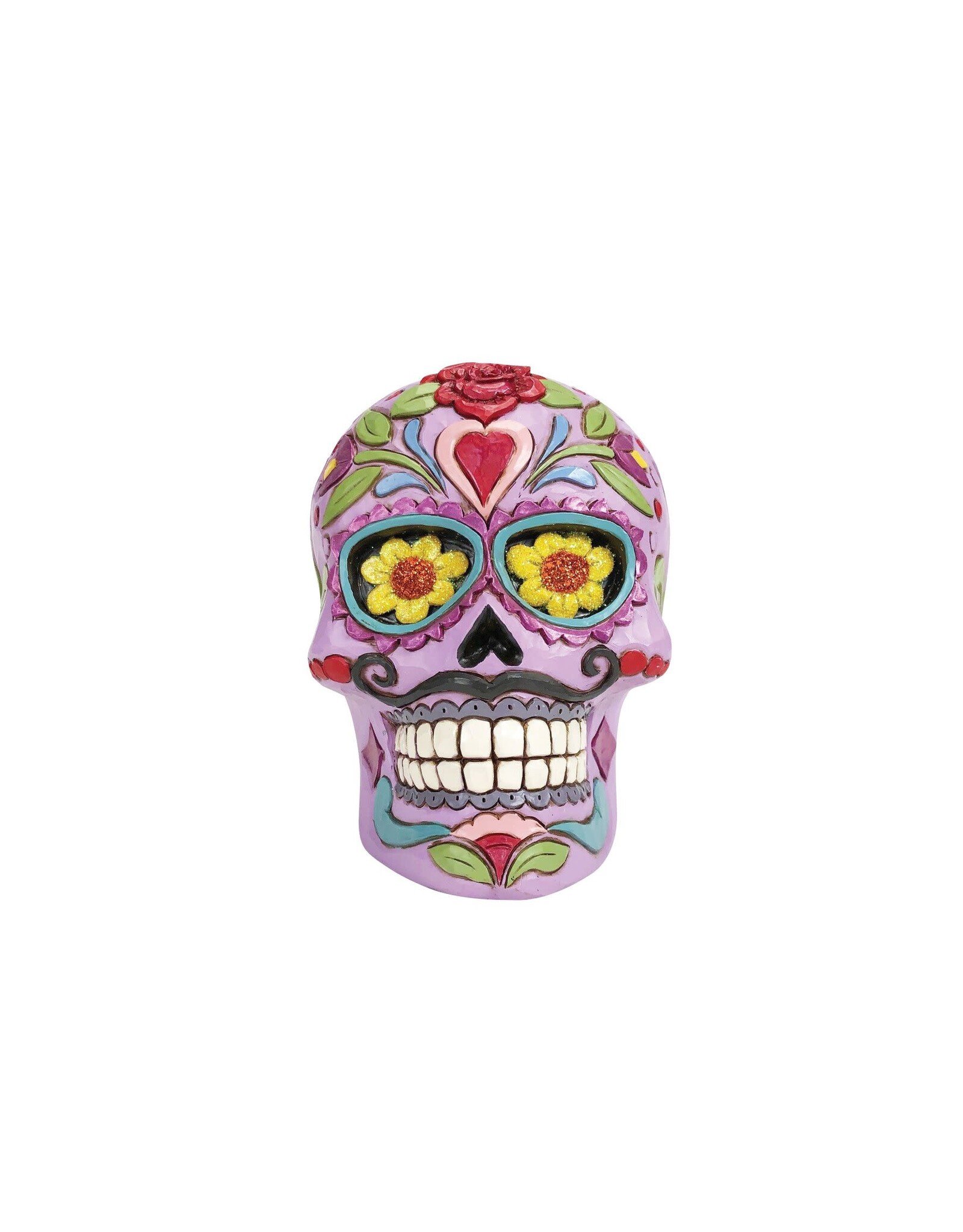 Jim Shore "Colorful Calavera" Purple Skull