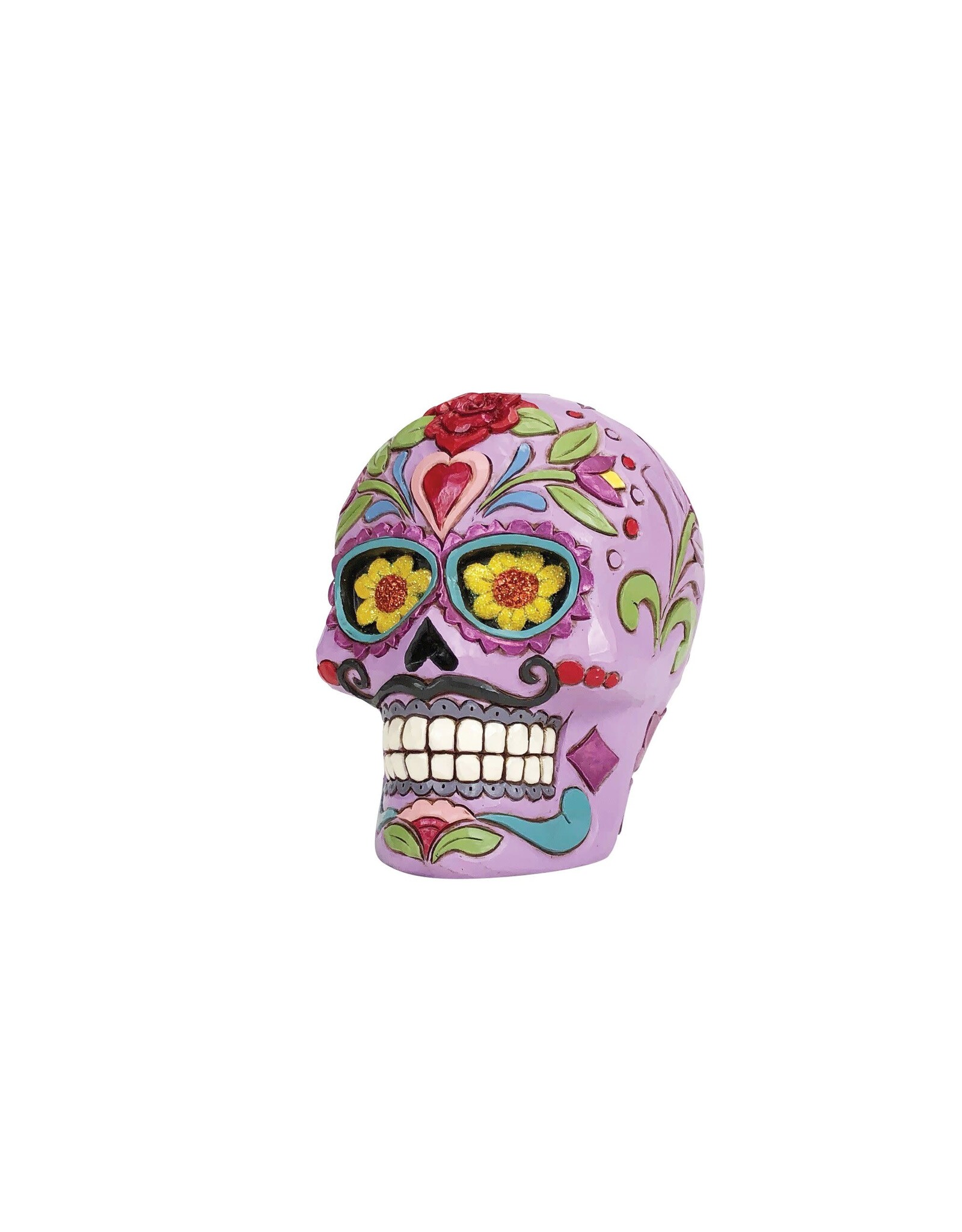 Jim Shore "Colorful Calavera" Purple Skull