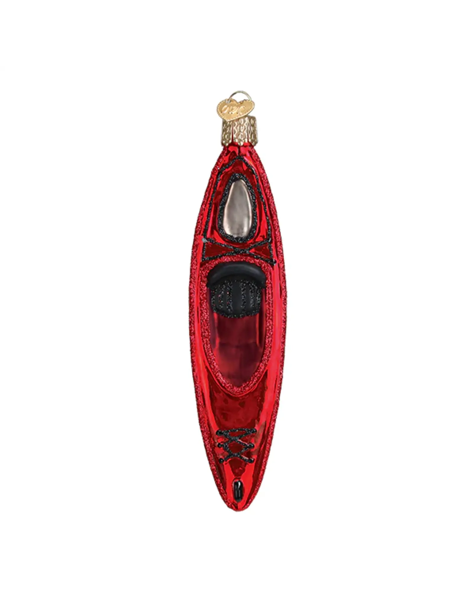 Old World Christmas Red Kayak Ornament