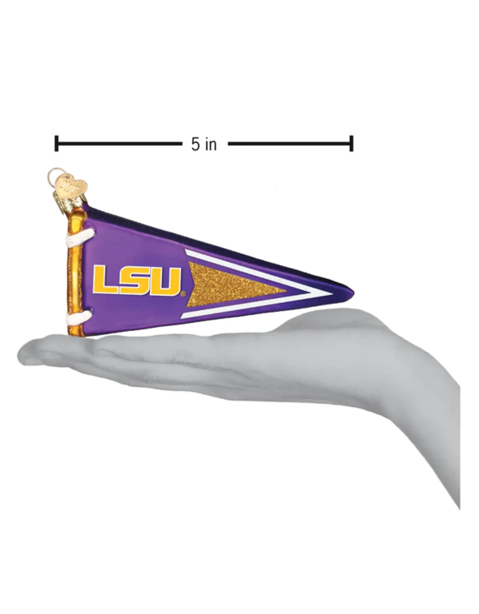 Old World Christmas LSU Pennant Ornament