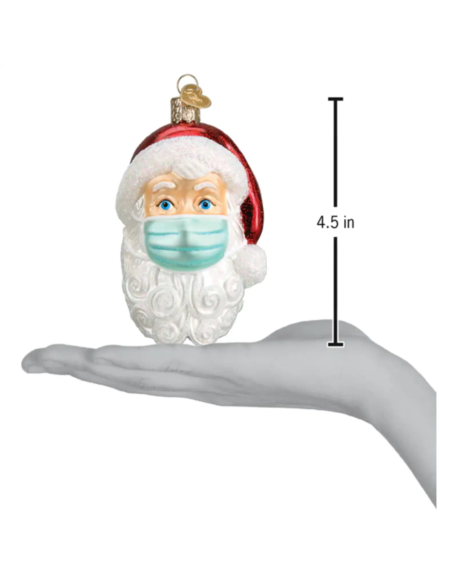 Old World Christmas Santa with Mask Ornament