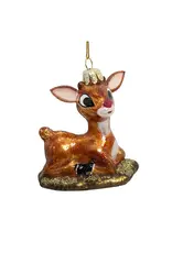 Kurt S. Adler Glass Rudolph the Red Nosed Reindeer Ornament