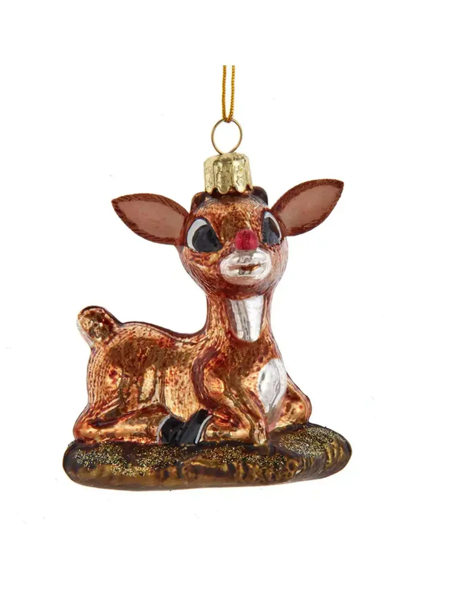 Kurt S. Adler Glass Rudolph the Red Nosed Reindeer Ornament