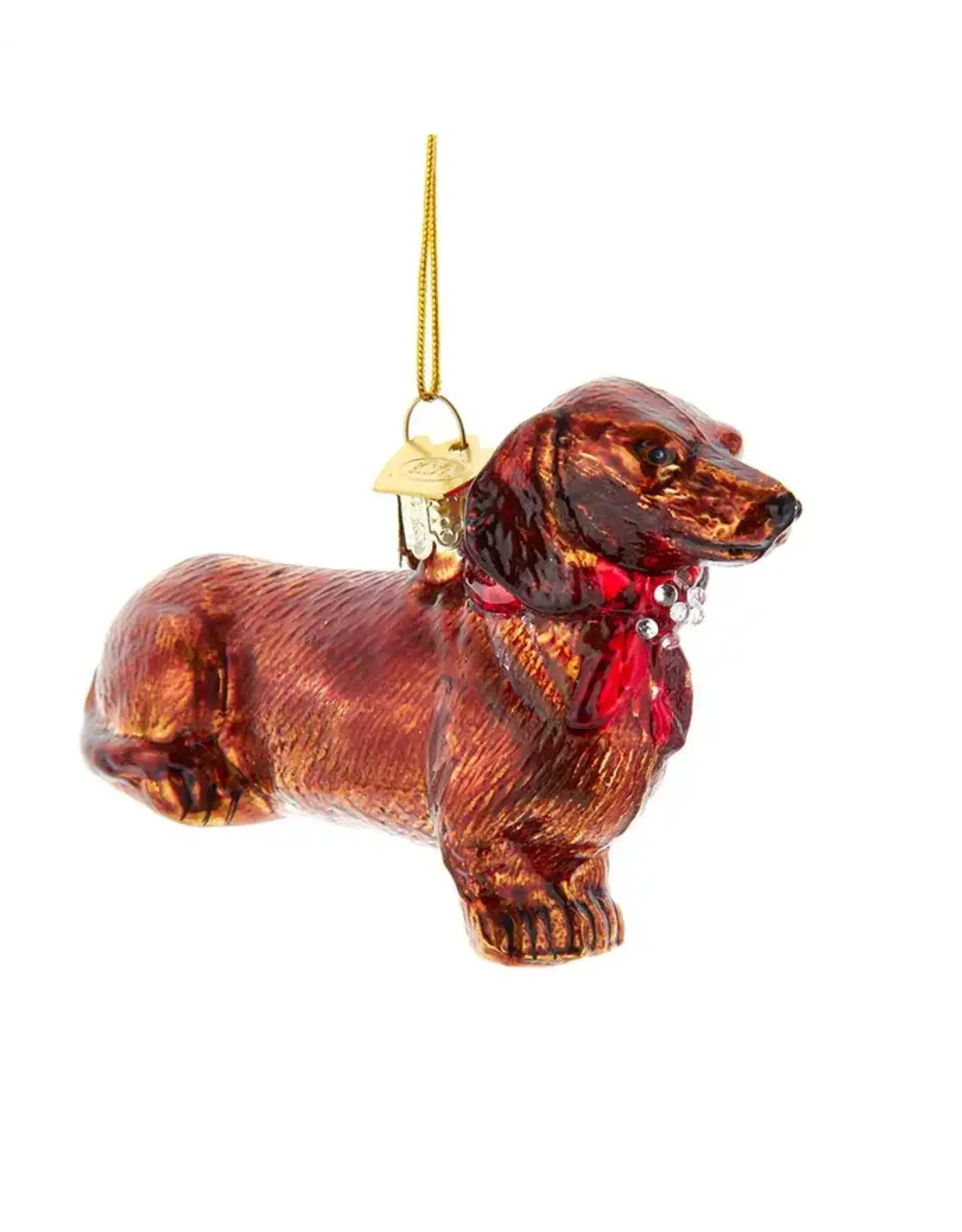 Kurt S. Adler Red Dachshund with Bandana Ornament