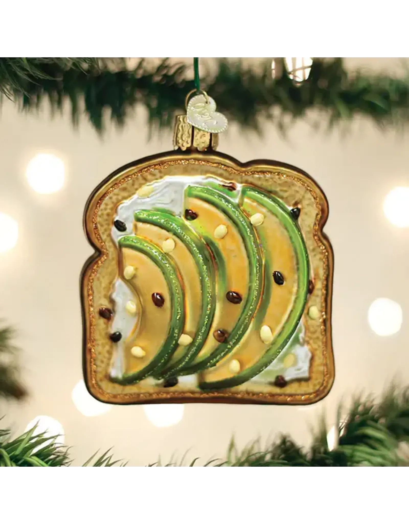 Old World Christmas Avocado Toast Ornament