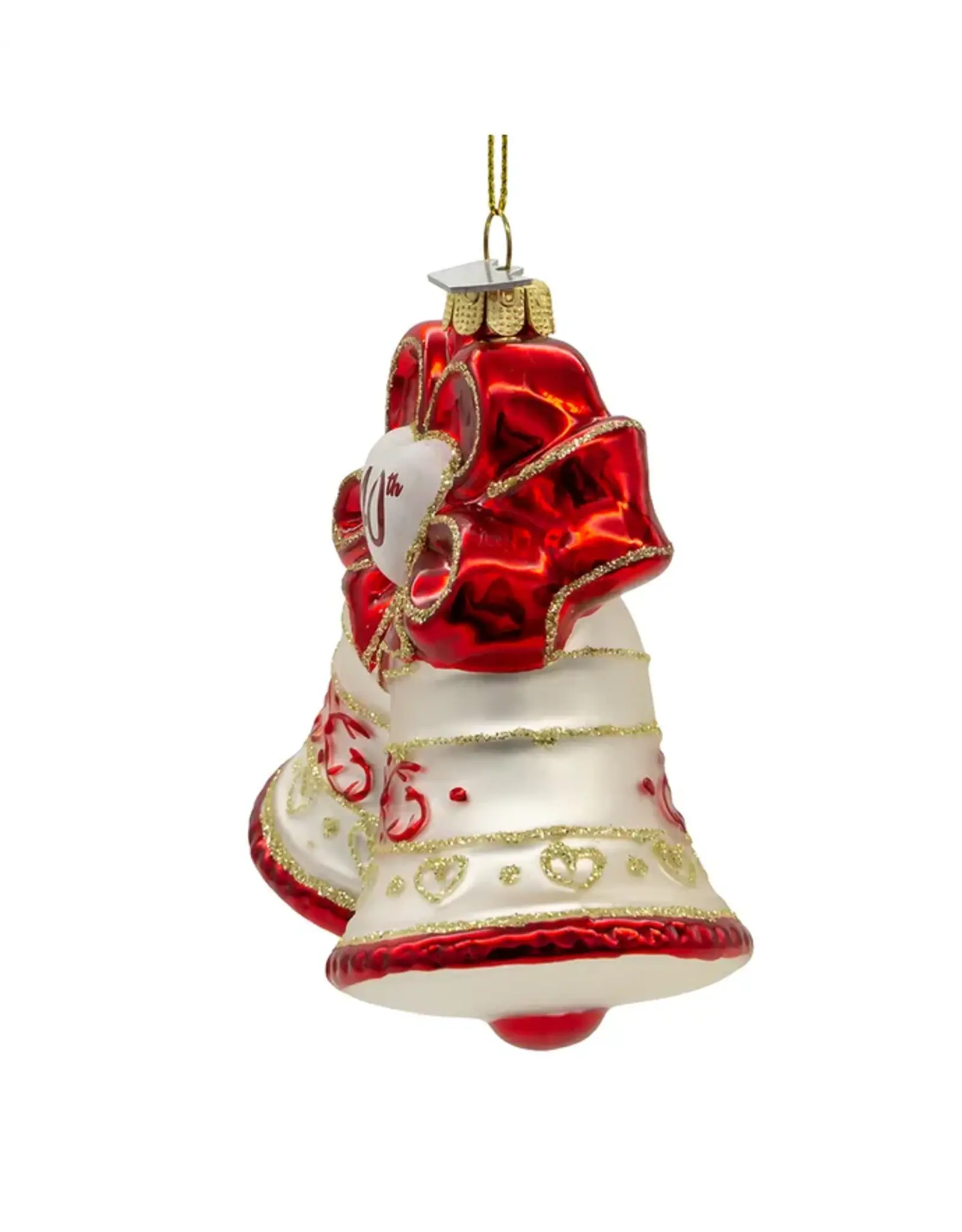 Kurt S. Adler 40th Anniversary Bells Glass Ornament