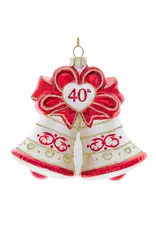 Kurt S. Adler 40th Anniversary Bells Glass Ornament