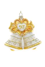 Kurt S. Adler 50th Anniversary Bells Glass Ornament