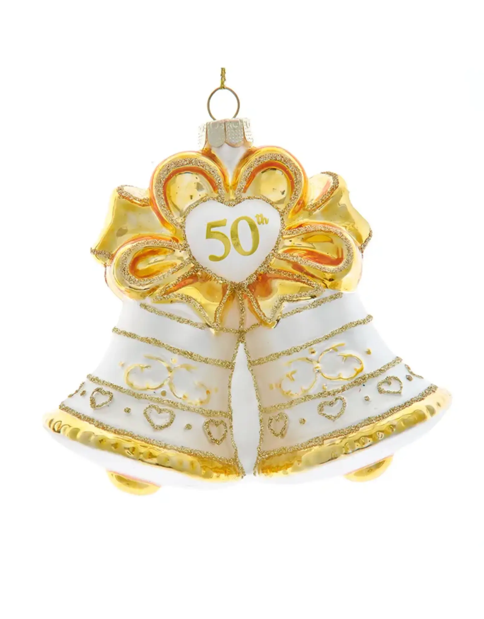 Kurt S. Adler 50th Anniversary Bells Glass Ornament