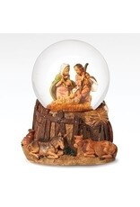 Roman Nativity Snow Globe with Stable Base - Musical