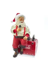 Kurt S. Adler Santa on Coke Cooler