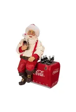 Kurt S. Adler Santa on Coke Cooler