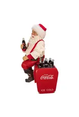 Kurt S. Adler Santa on Coke Cooler