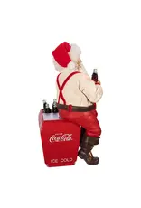 Kurt S. Adler Santa on Coke Cooler