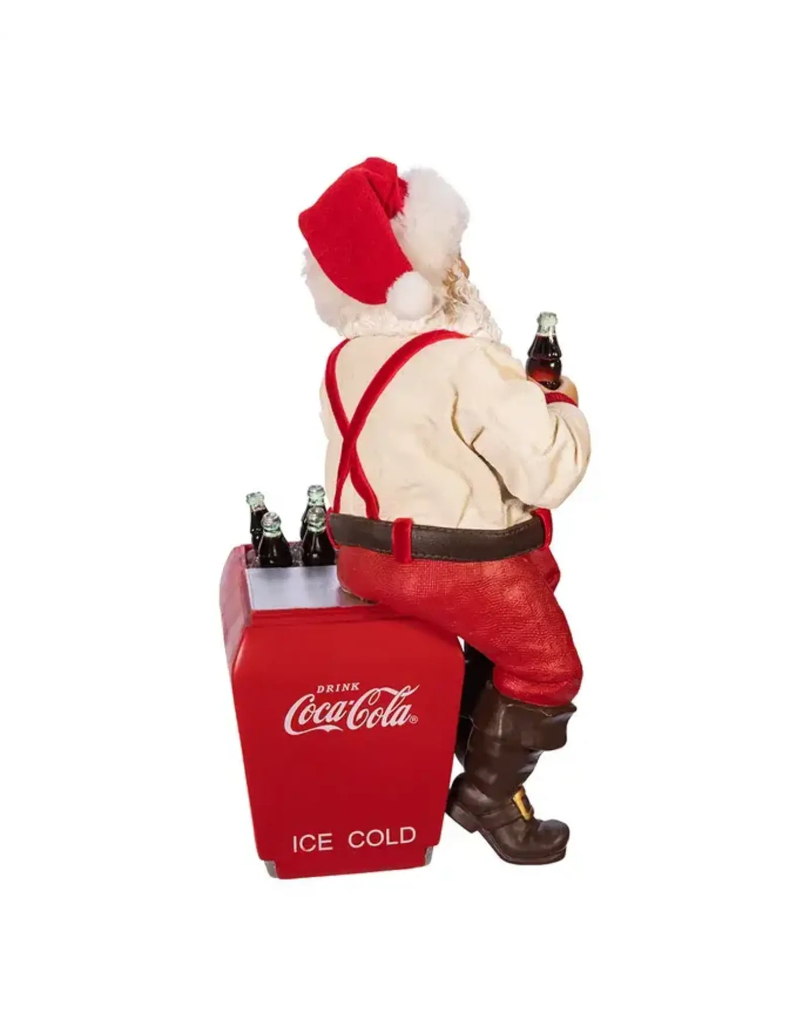 Kurt S. Adler Santa on Coke Cooler