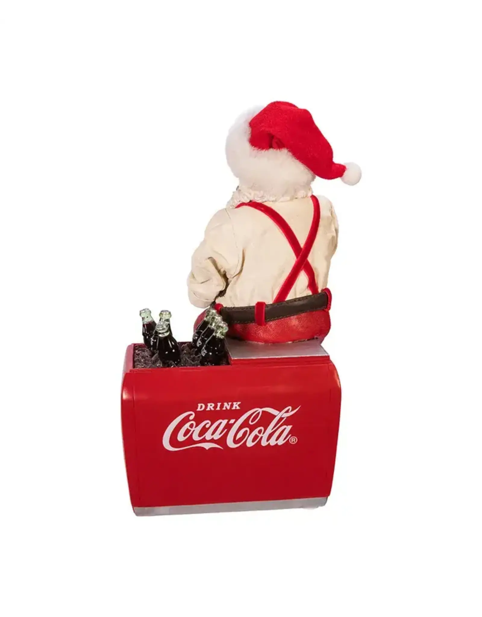 Kurt S. Adler Santa on Coke Cooler