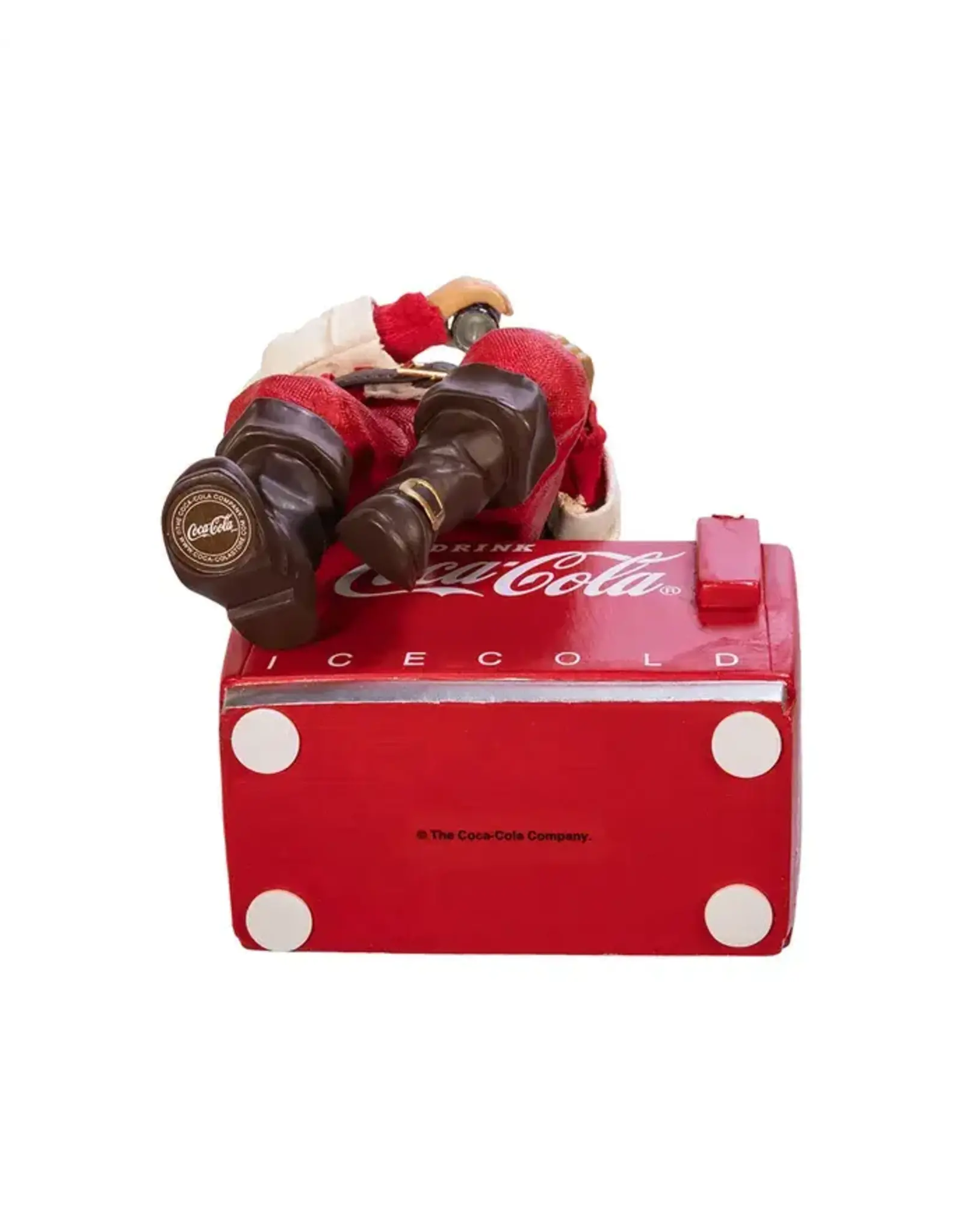 Kurt S. Adler Santa on Coke Cooler