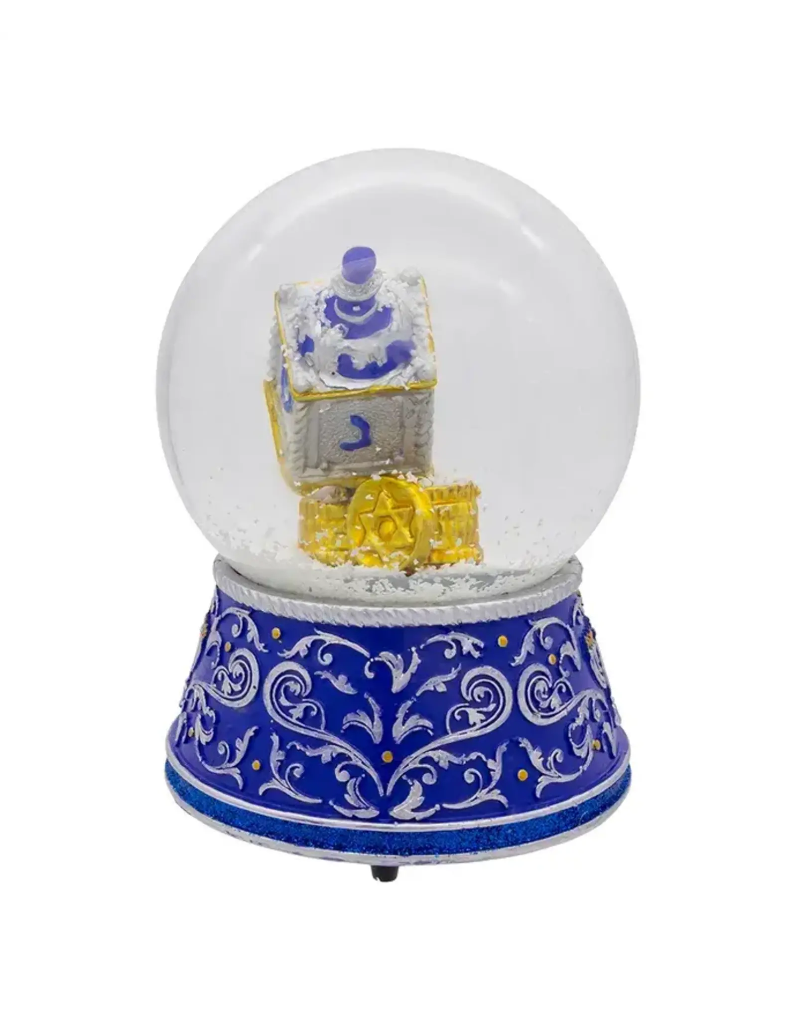 Kurt S. Adler Hanukkah Dreidel Musical Snow Globe