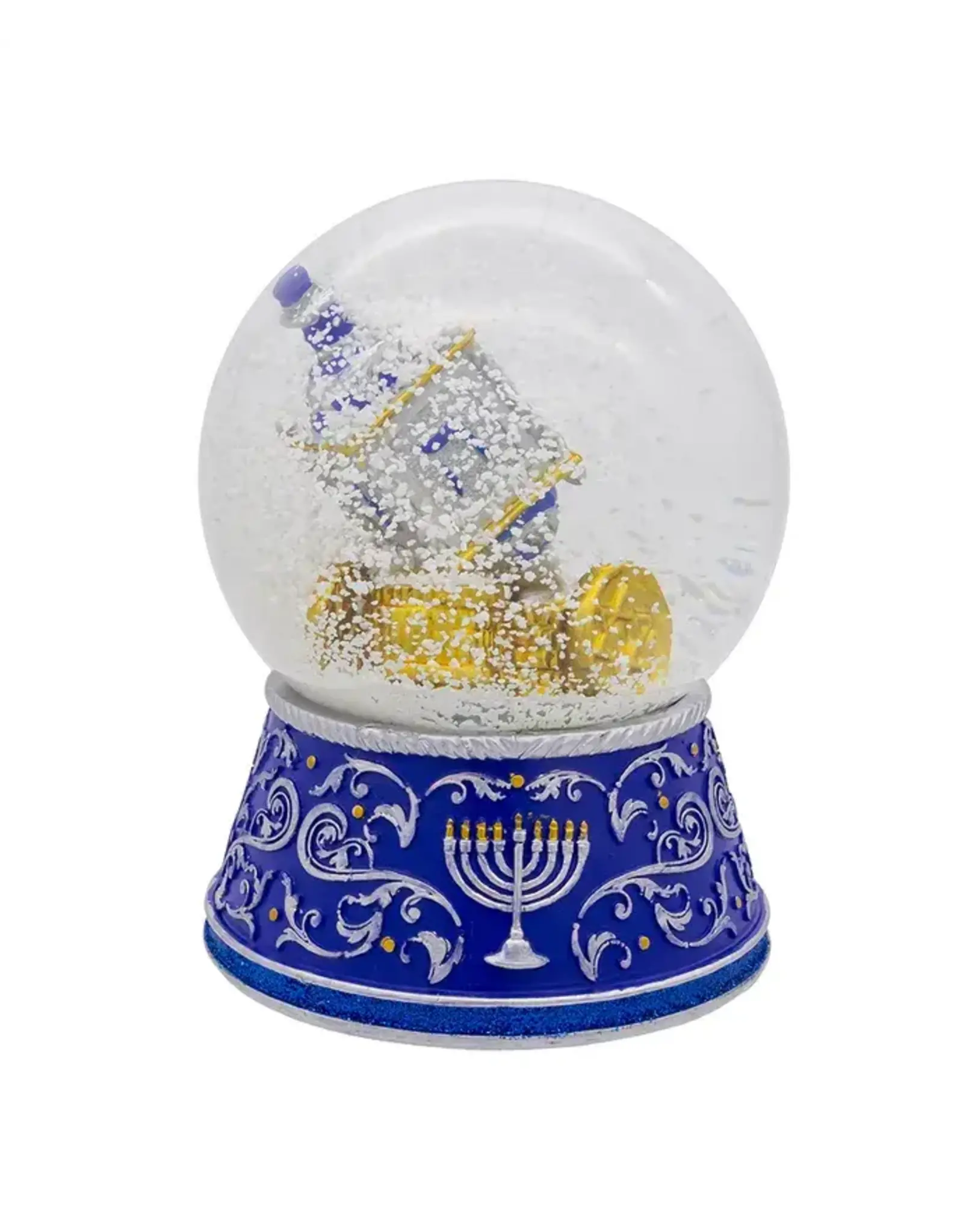 Kurt S. Adler Hanukkah Dreidel Musical Snow Globe