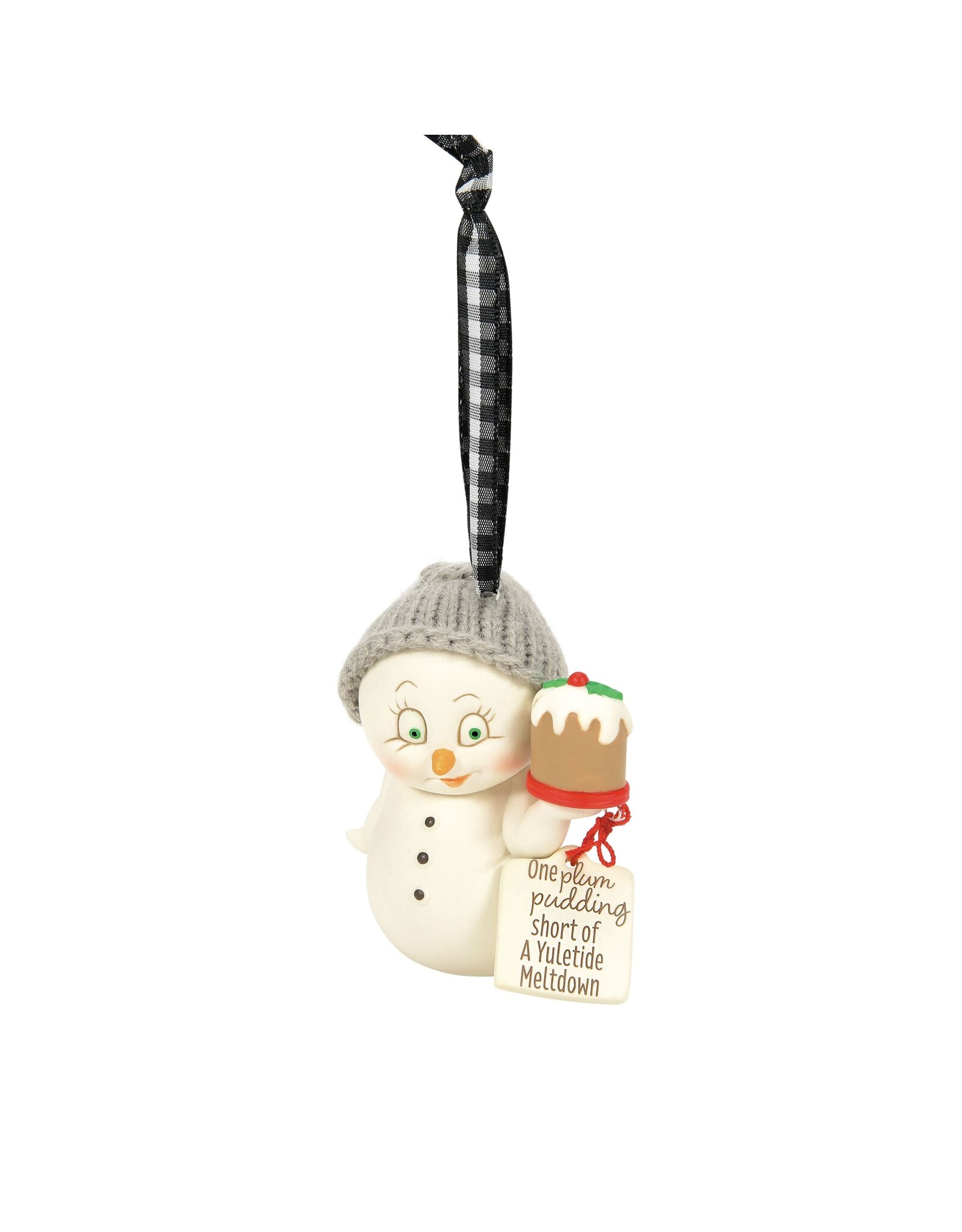 Enesco One Plum Pudding Short Snowpinion Ornament