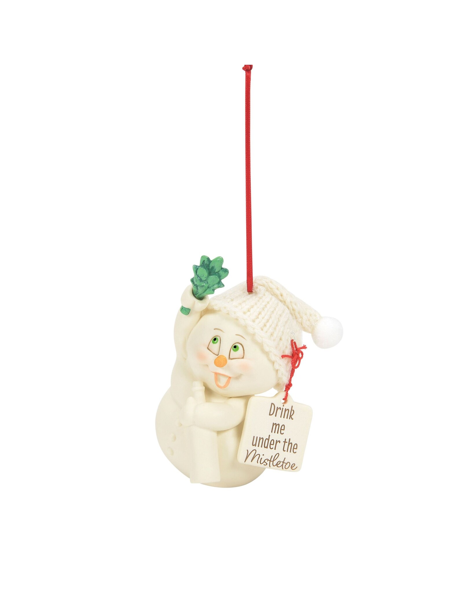 Enesco Drink Me Under the Mistletoe Snowpinion Ornament