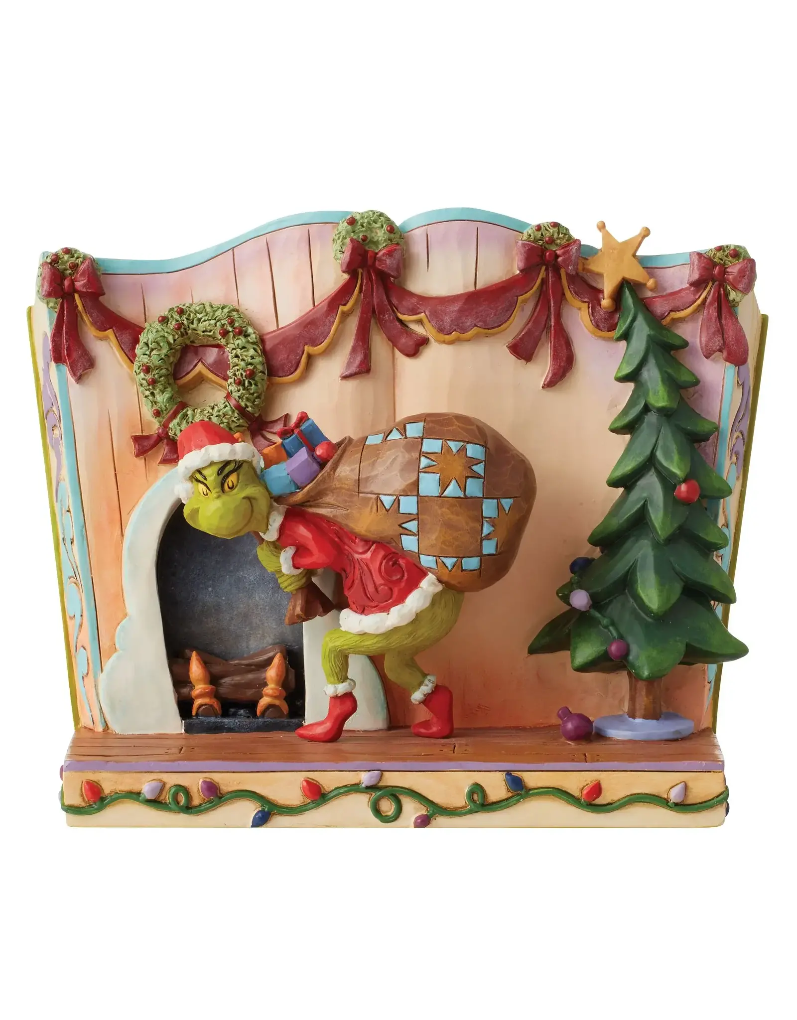 Jim Shore  Sneaky Grinch Stealing Presents Storybook