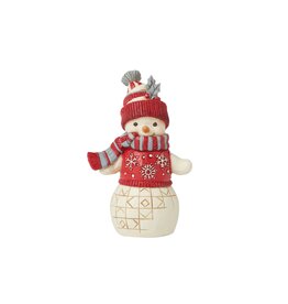 Jim Shore Bundled Up Tight Nordic Noel Snowman