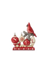 Jim Shore  Joyeux Noel Nordic Text w/ Cardinal