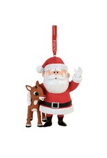 Enesco Rudolph & Santa Ornament