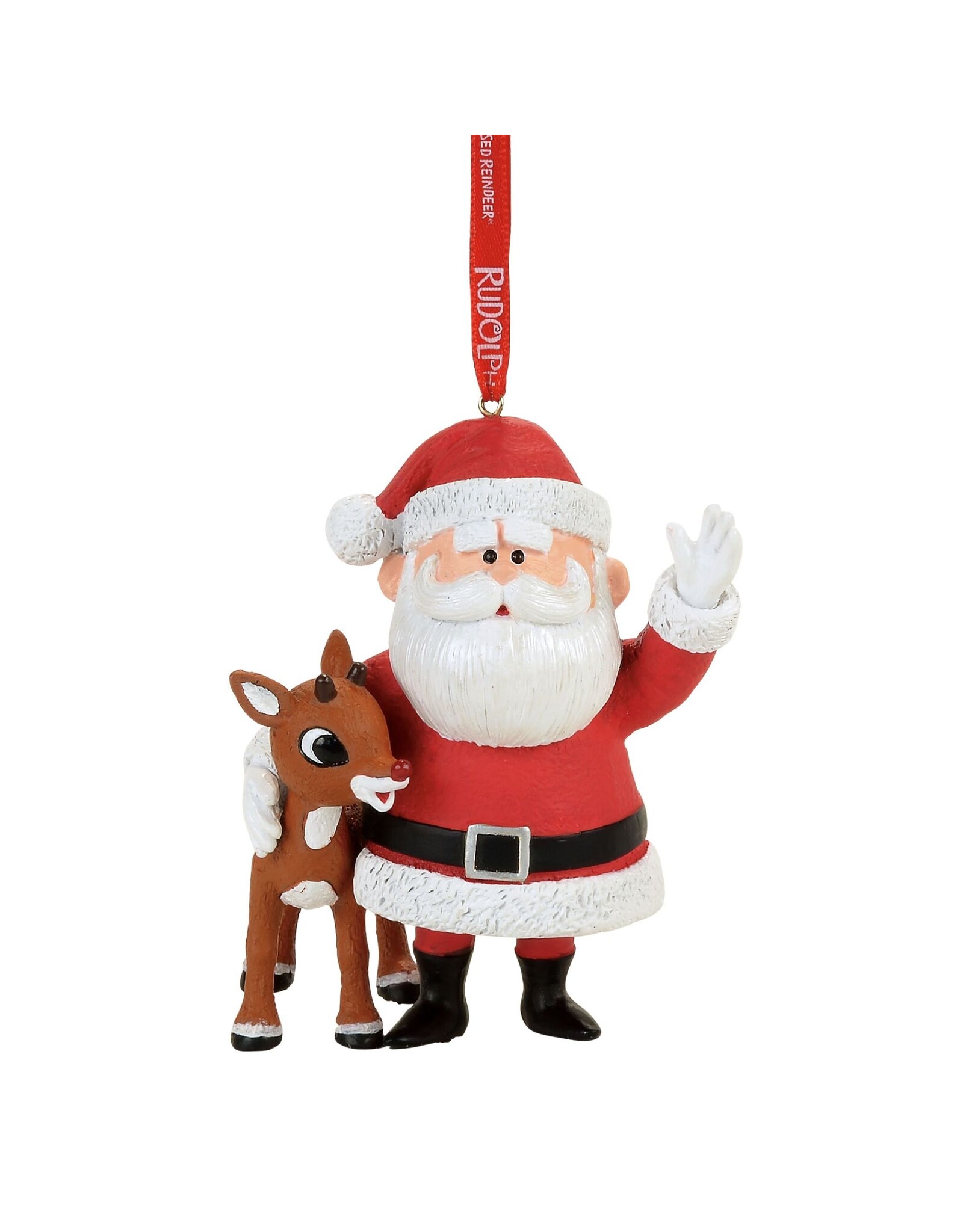 Enesco Rudolph & Santa Ornament