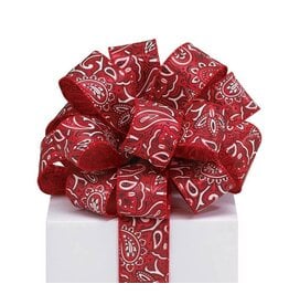 B&B Red Bandana Ribbon - 20 yards