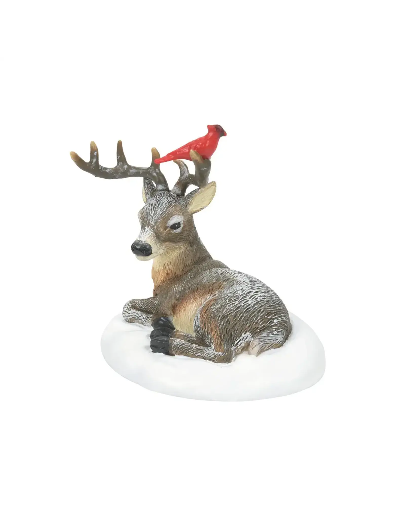 Department 56 Cardinal Christmas Deer