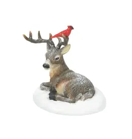 Department 56 Cardinal Christmas Deer