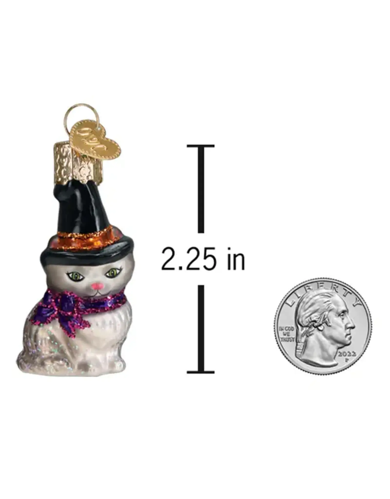 Old World Christmas Mini Witch Cat Gumdrop Ornament