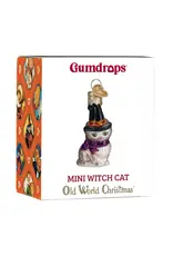 Old World Christmas Mini Witch Cat Gumdrop Ornament