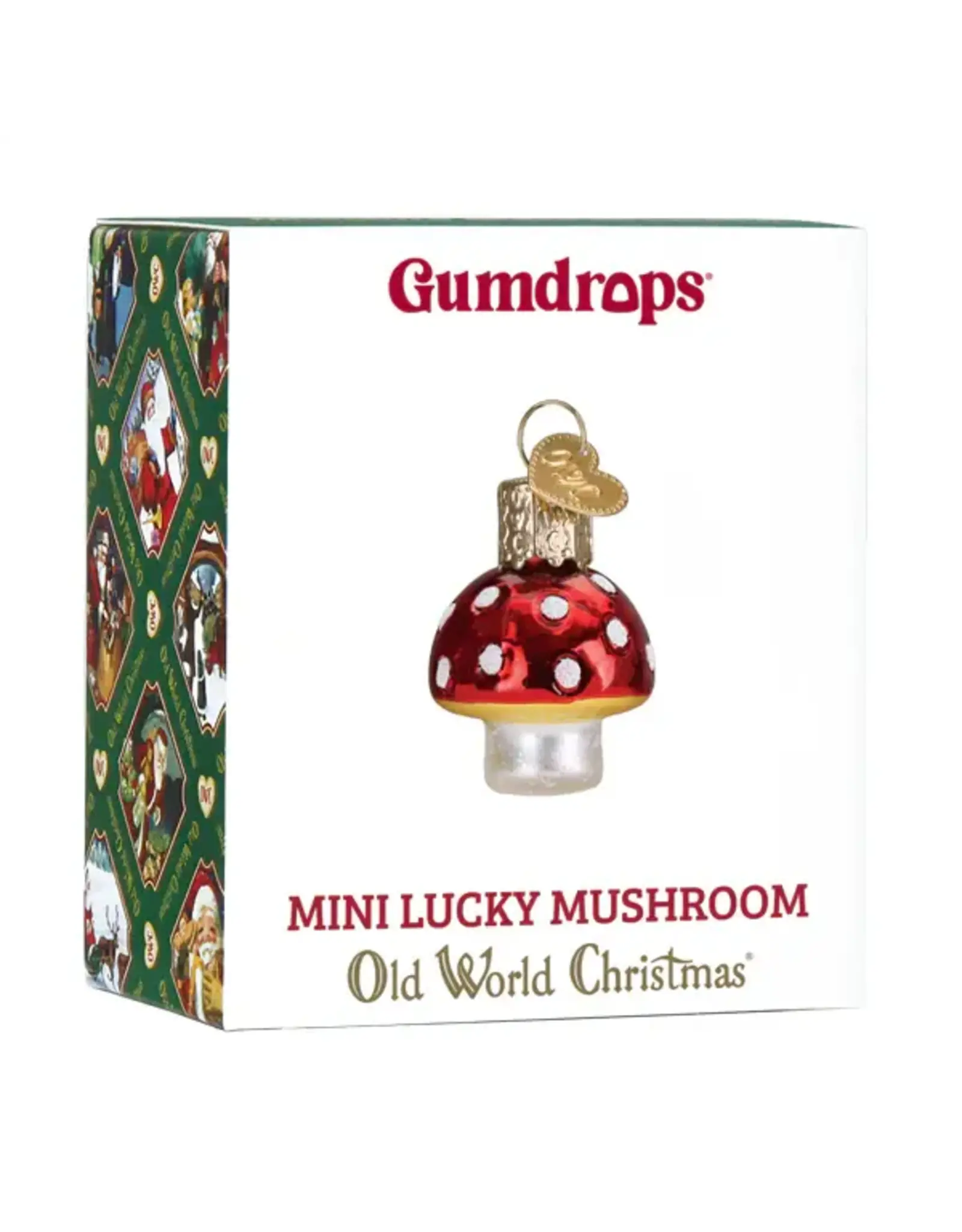 Old World Christmas Mini Lucky Mushroom Gumdrop Ornament